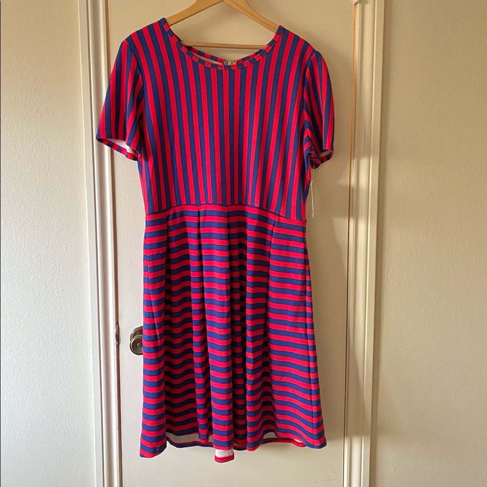 Striped Lularoe Amelia Dress
